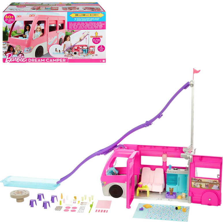 MATTEL BRB Barbie auto karavan snù herní set s obøí skluzavkou - zvìtšit obrázek
