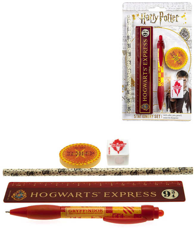 Školní set Harry Potter psací potøeby s doplòky 5ks na kartì - zvìtšit obrázek