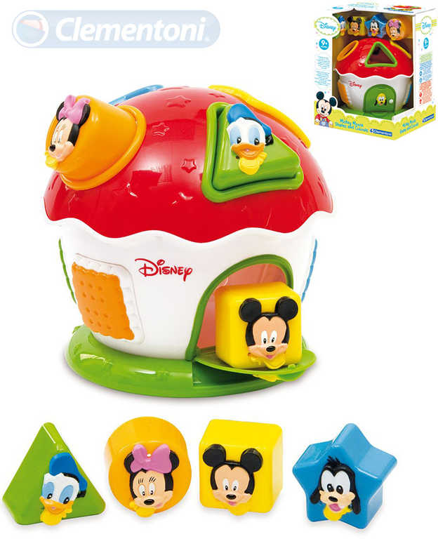 CLEMENTONI Baby domeèek Mickey Mouse vkládaèka se 4 tvary pro miminko - zvìtšit obrázek