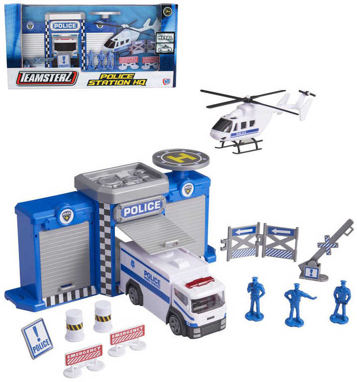 Teamsterz policejní stanice herní set s figurkami a helikoptérou kov v krabici - zvìtšit obrázek