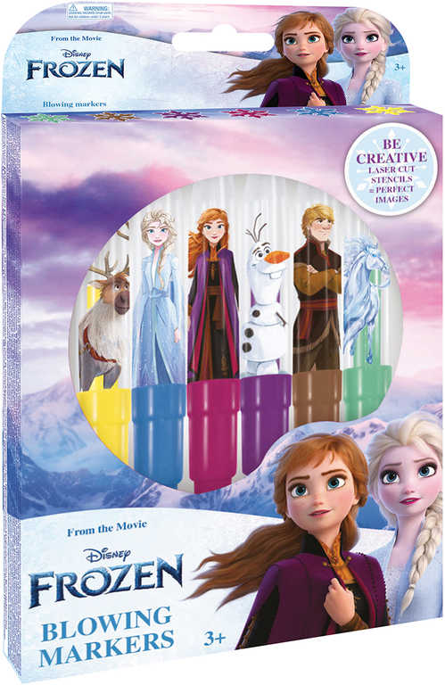 JIRI MODELS Fixy foukací 6ks Ledové Království (Frozen) set se 4 šablonami - zvìtšit obrázek