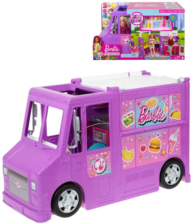 MATTEL BRB Barbie restaurace pojízdná herní set auto rozkládací s doplòky - zvìtšit obrázek