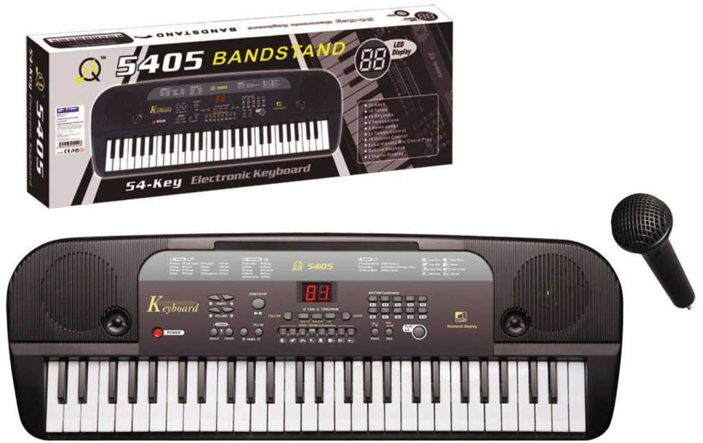 Pianko elektronické 54 kláves keyboard dìtský set s mikrofonem na baterie - zvìtšit obrázek