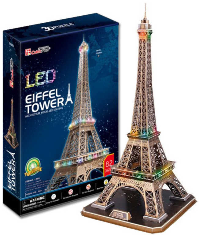 CUBICFUN Puzzle Eiffelova vìž 3D model 84 dílkù na baterie LED Svìtlo - zvìtšit obrázek