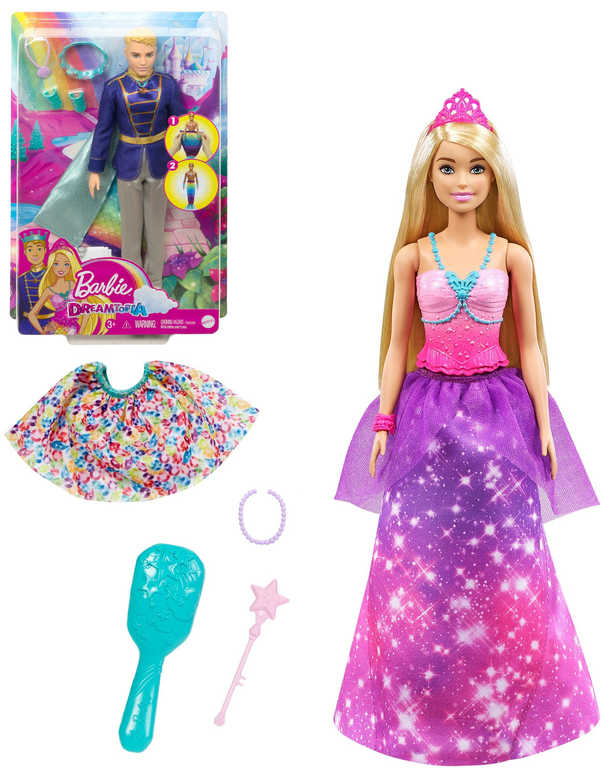MATTEL BRB Dreamtopia panenka Barbie / panák Ken s transformací 2v1 - zvìtšit obrázek