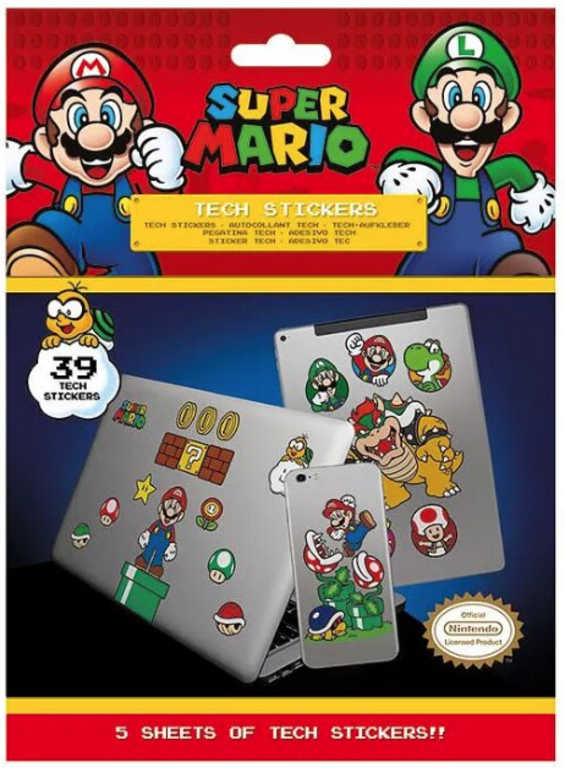 Samolepky technické Super Mario set 5 listù 39ks - zvìtšit obrázek