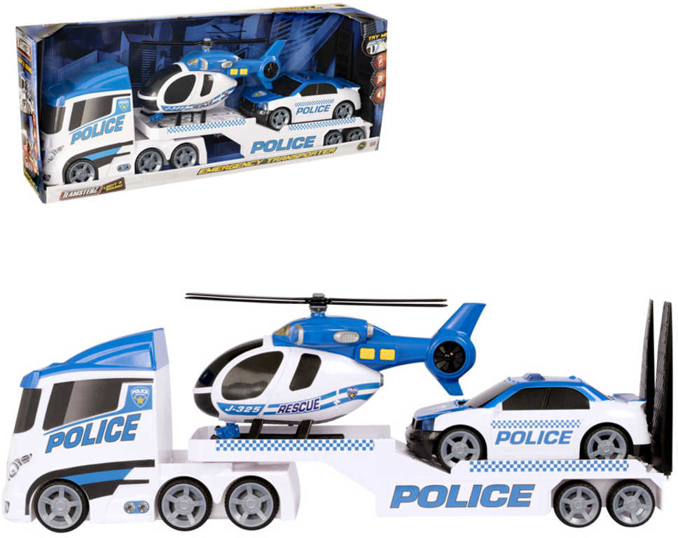 Teamsterz policejní tahaè set s autem a vrtulníkem na baterie plast Svìtlo Zvuk - zvìtšit obrázek