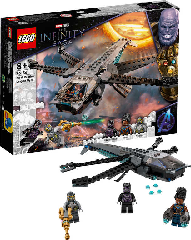 LEGO SUPER HEROES Black Panther a draèí letoun 76186 STAVEBNICE - zvìtšit obrázek