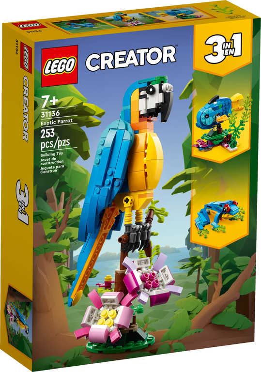 LEGO CREATOR Exotický papoušek 3v1 31136 STAVEBNICE - zvìtšit obrázek