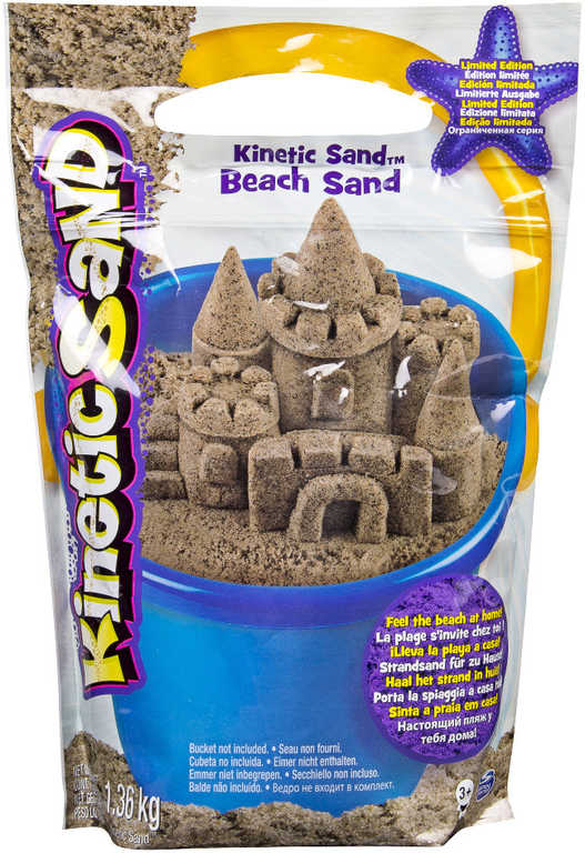 SPIN MASTER Kinetic Sand Beach pøírodní tekutý písek 1,4kg v sáèku - zvìtšit obrázek
