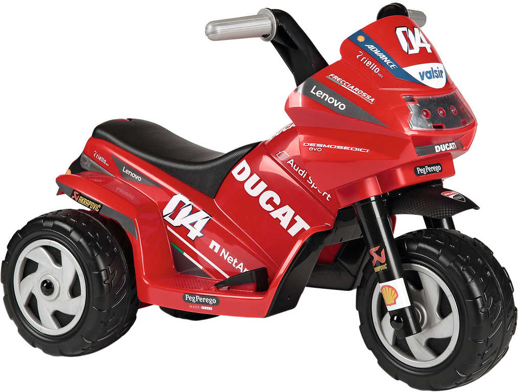 PEG PÉREGO Baby motorka DUCATI MINI EVO 6V tøíkolka Elektrické vozítko - zvìtšit obrázek