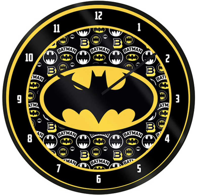 Hodiny Batman dìtské kulaté 25cm nástìnné ruèièkové na baterie plast - zvìtšit obrázek