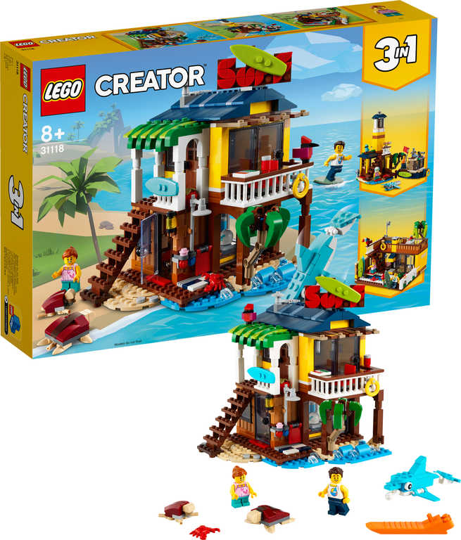 LEGO CREATOR Surfaøský dùm na pláži 3v1 31118 STAVEBNICE - zvìtšit obrázek