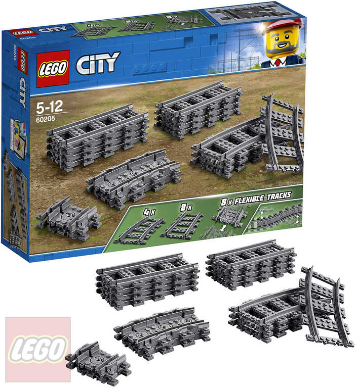 LEGO CITY Koleje rovné a zahnuté doplnìk k vláèkodráze 60205 STAVEBNICE - zvìtšit obrázek